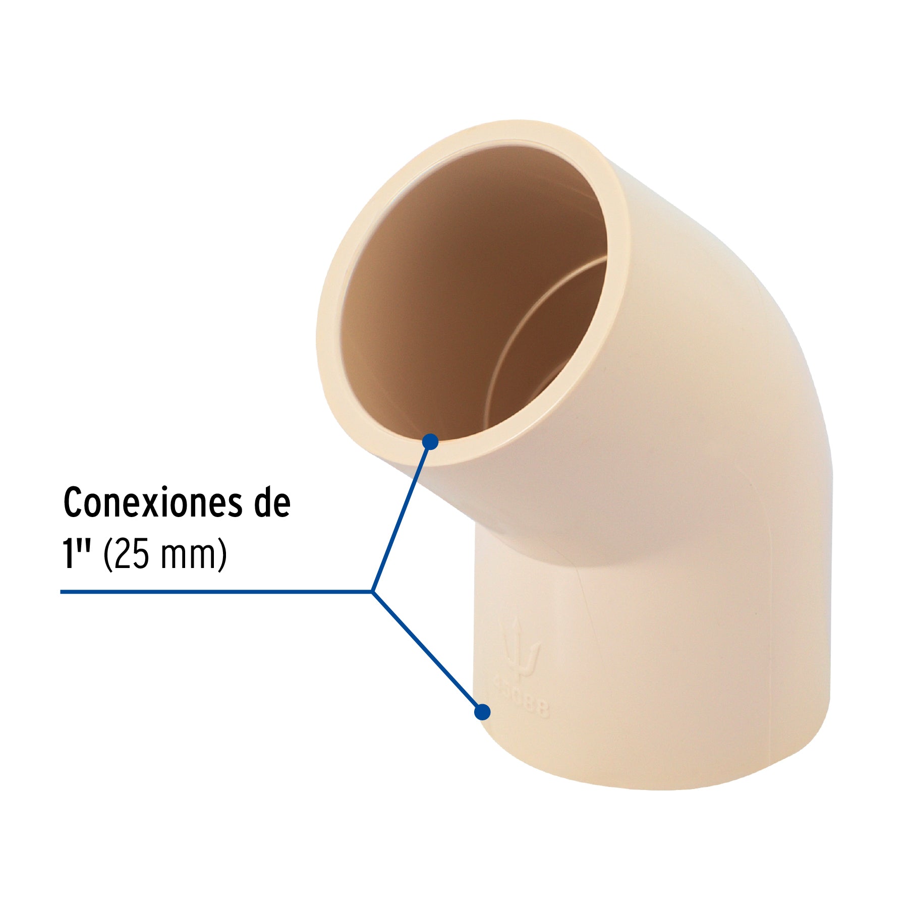 Codo CPVC 45° x 1" (25 mm) Hidroflow