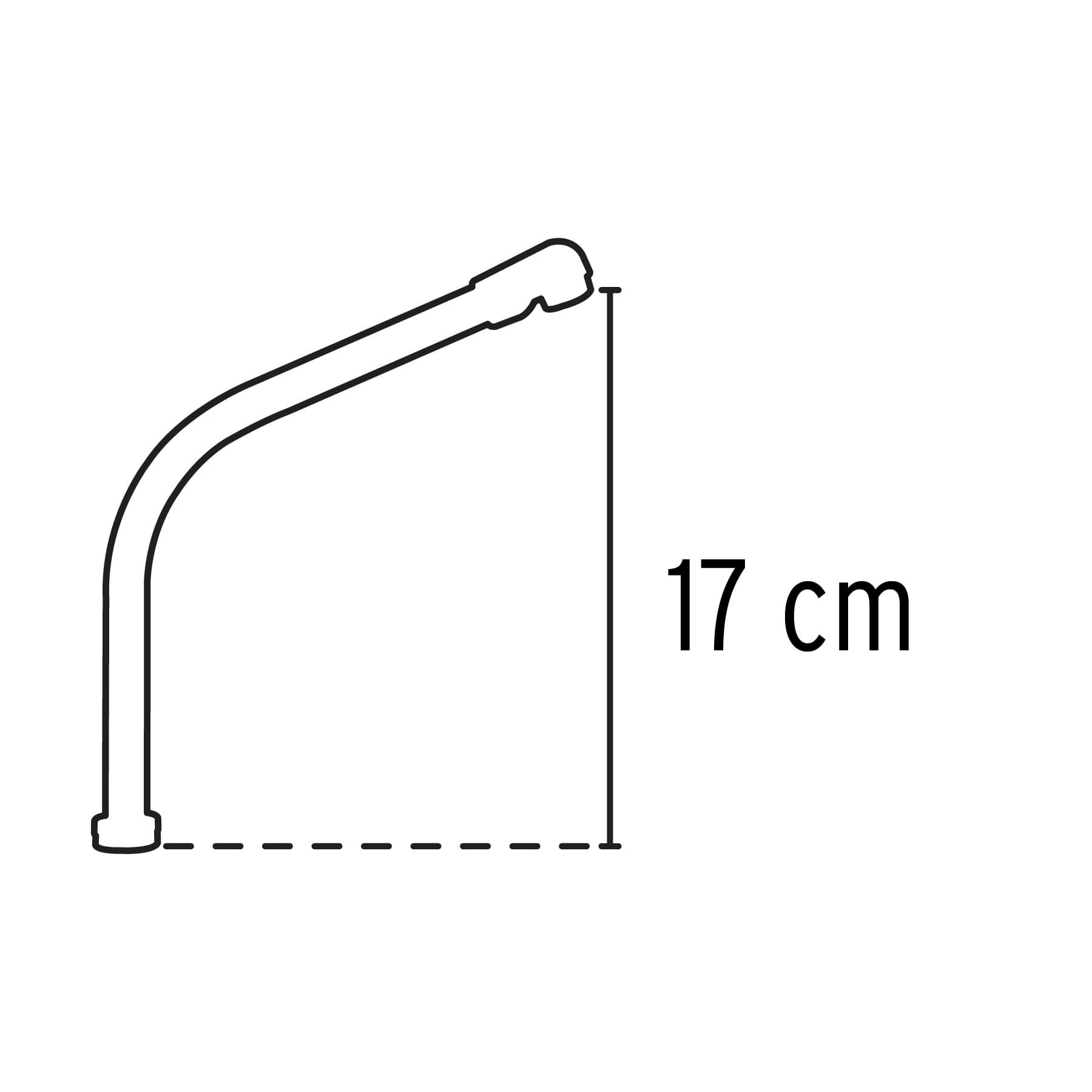Cuello de Acero Inoxidable para Fregadero Alto/Curvo Acabado Cromo Foset