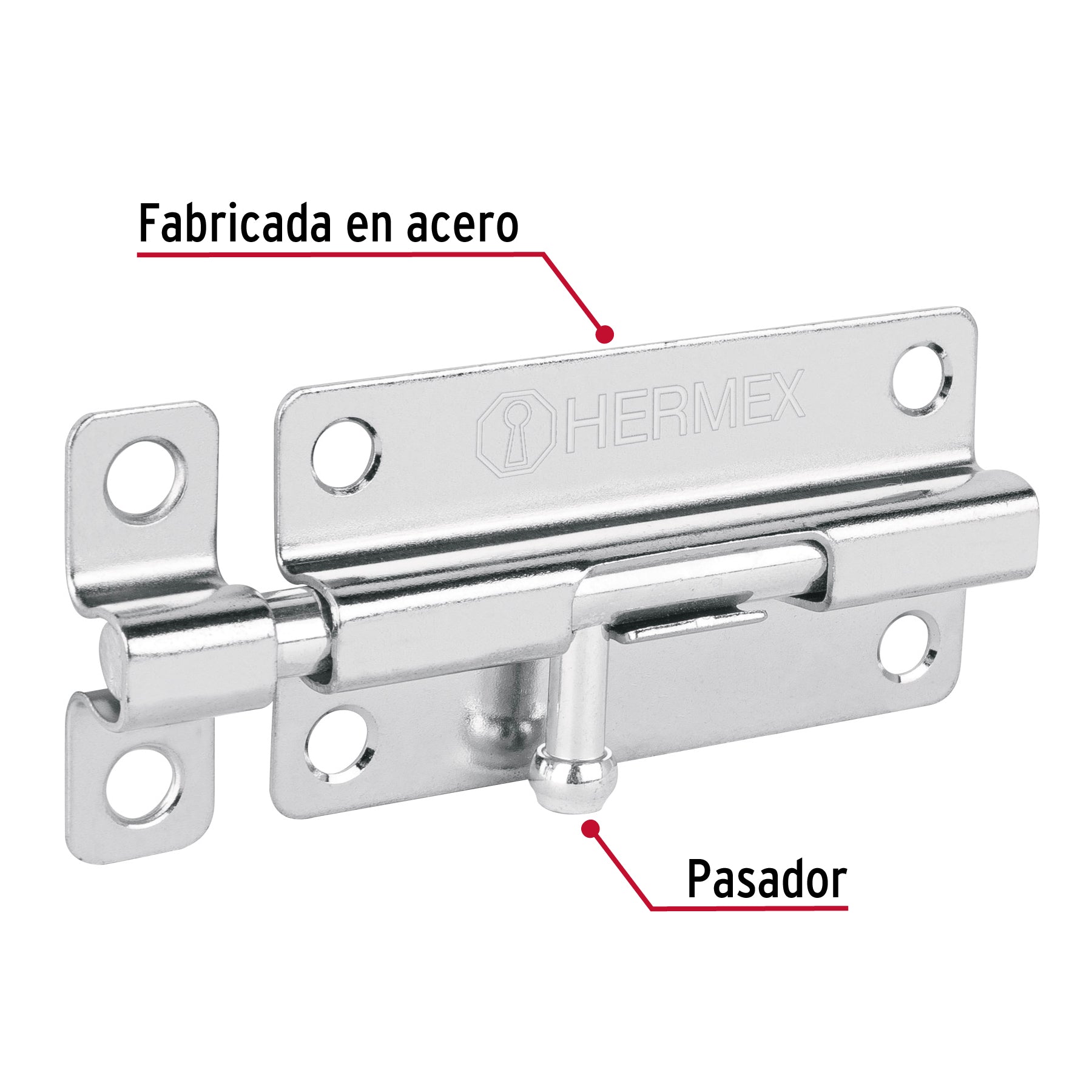 Pasador de Barril Cromado Hermex 4"