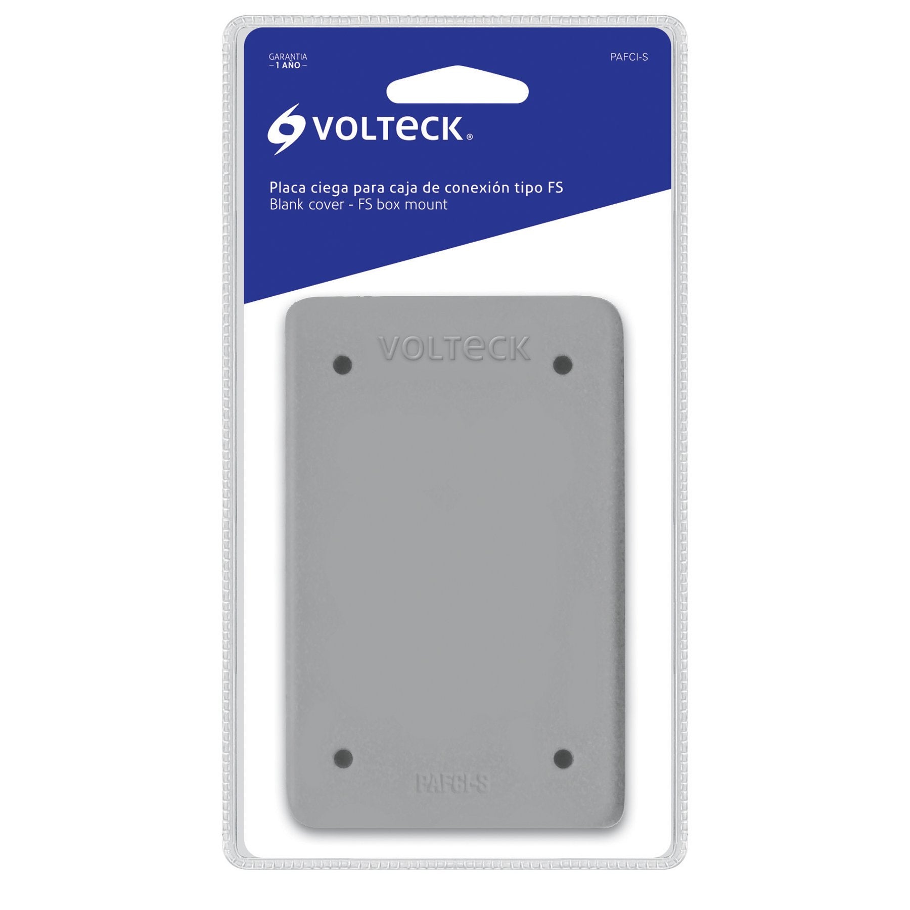 Placa Ciega Tipo FS de Sobreponer Volteck