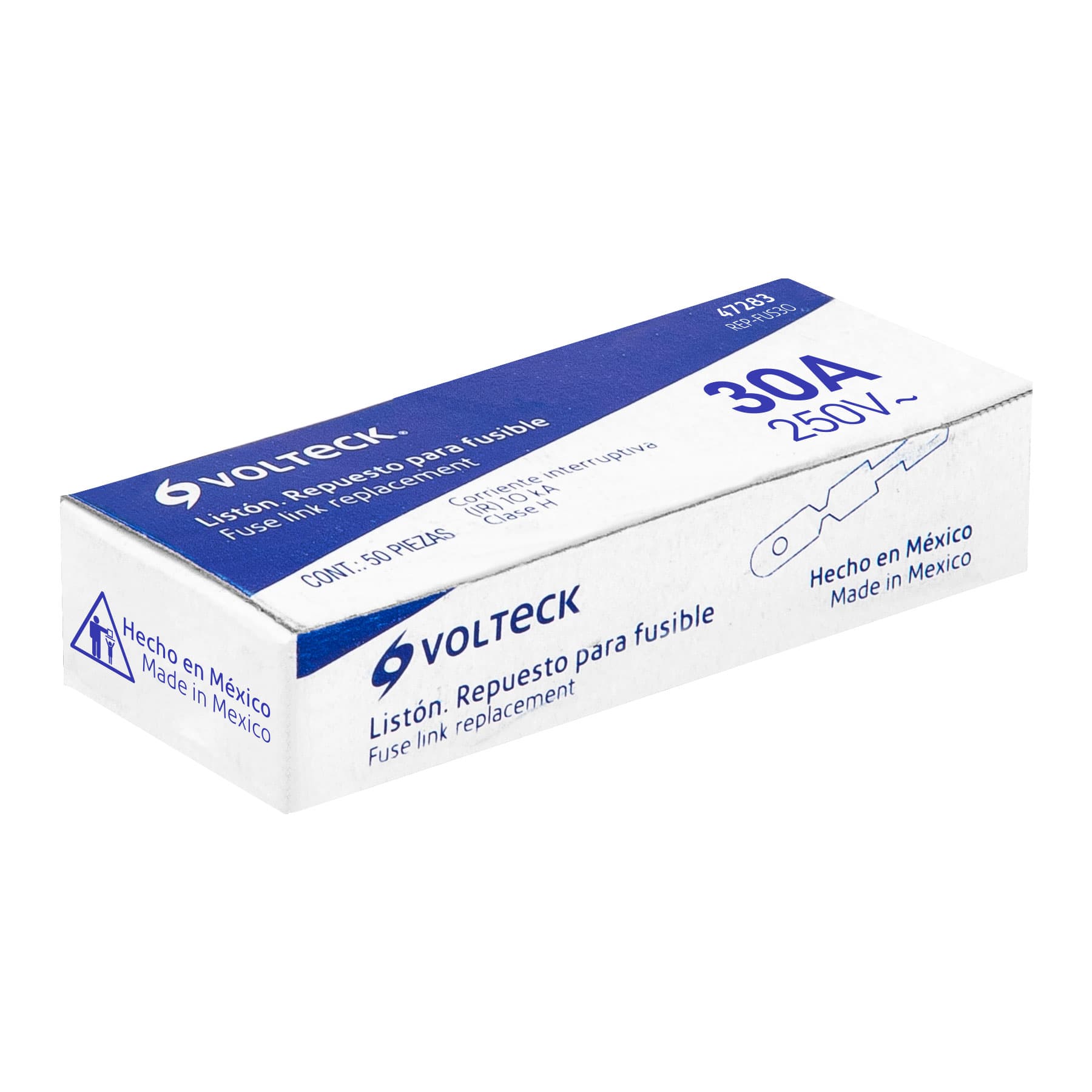 Liston Fusible 30 Amperes Caja con 50 Piezas Volteck