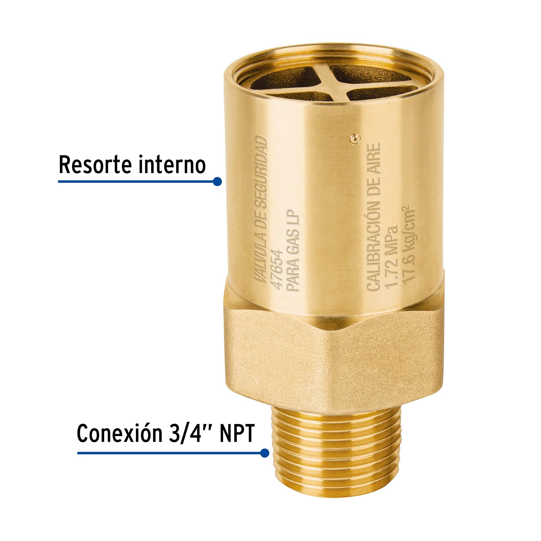 Valvula Externa de Seguridad para Tanque Estacionario 3/4" Foset