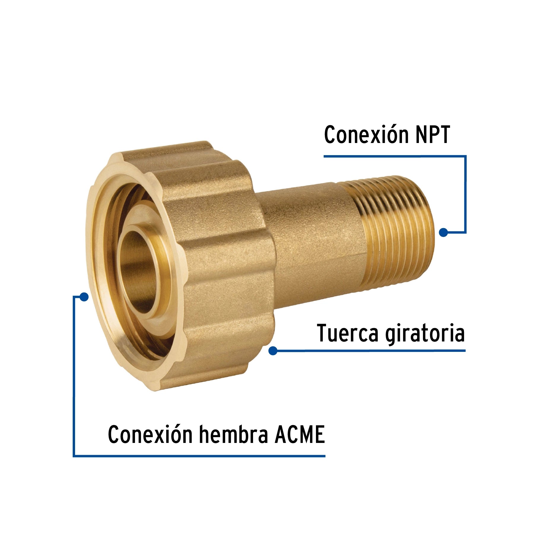 Acoplador de Llenado de 1"1/4 para Tanque Estacionario de Gas L.P. Foset
