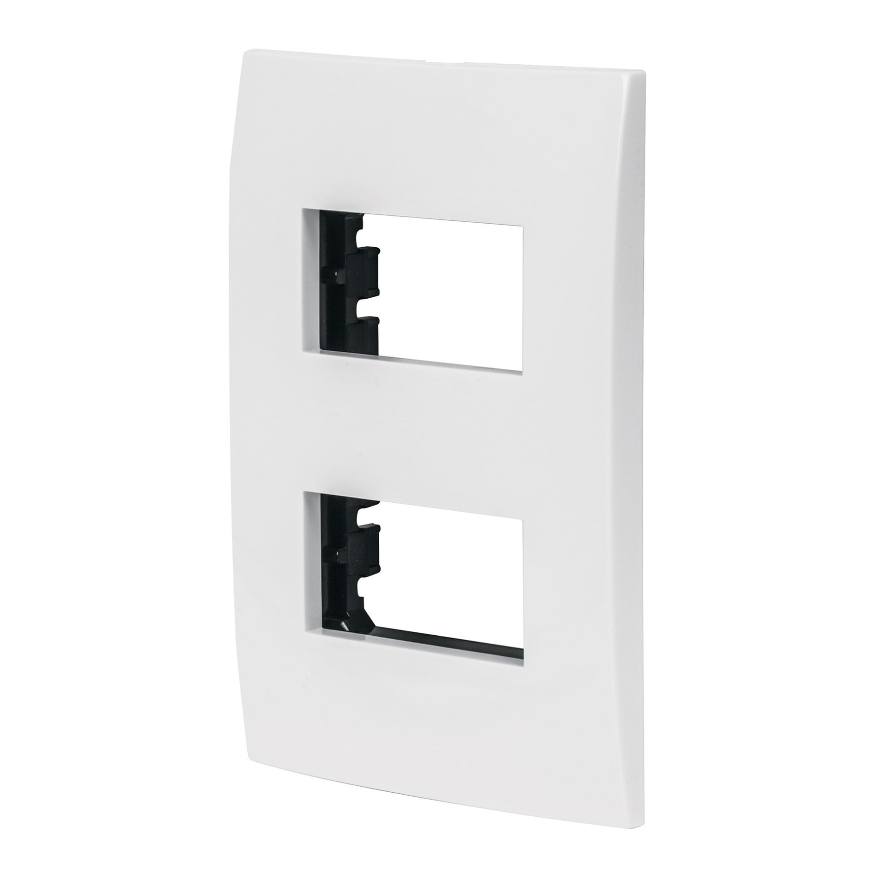 Placa 2 Modulos Blanco Oslo Volteck