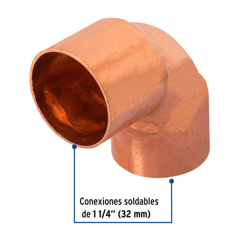 Codo Cobre 90° X 1"1/4 (32 mm) Copperflow