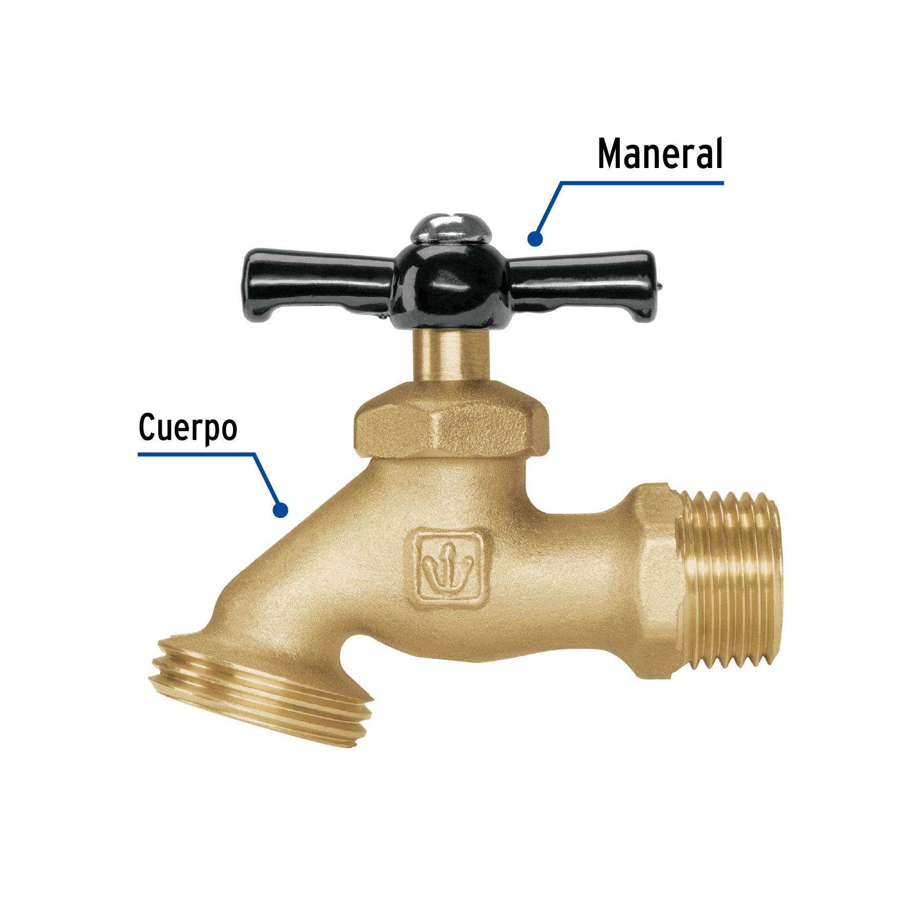 Llave de Nariz para Manguera 1/2" Laton Foset