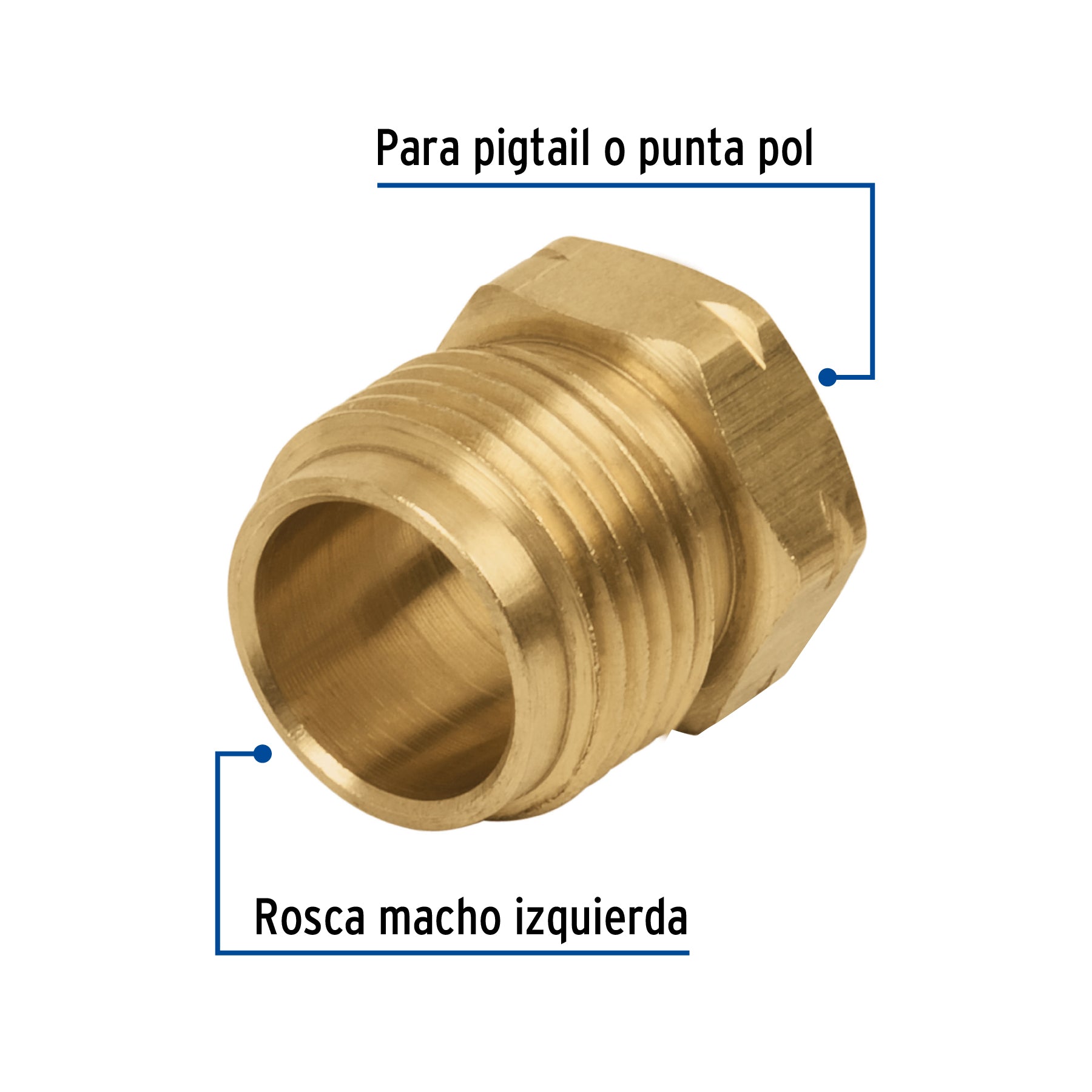 Tuerca Izquierda 7/8" para Gas Foset