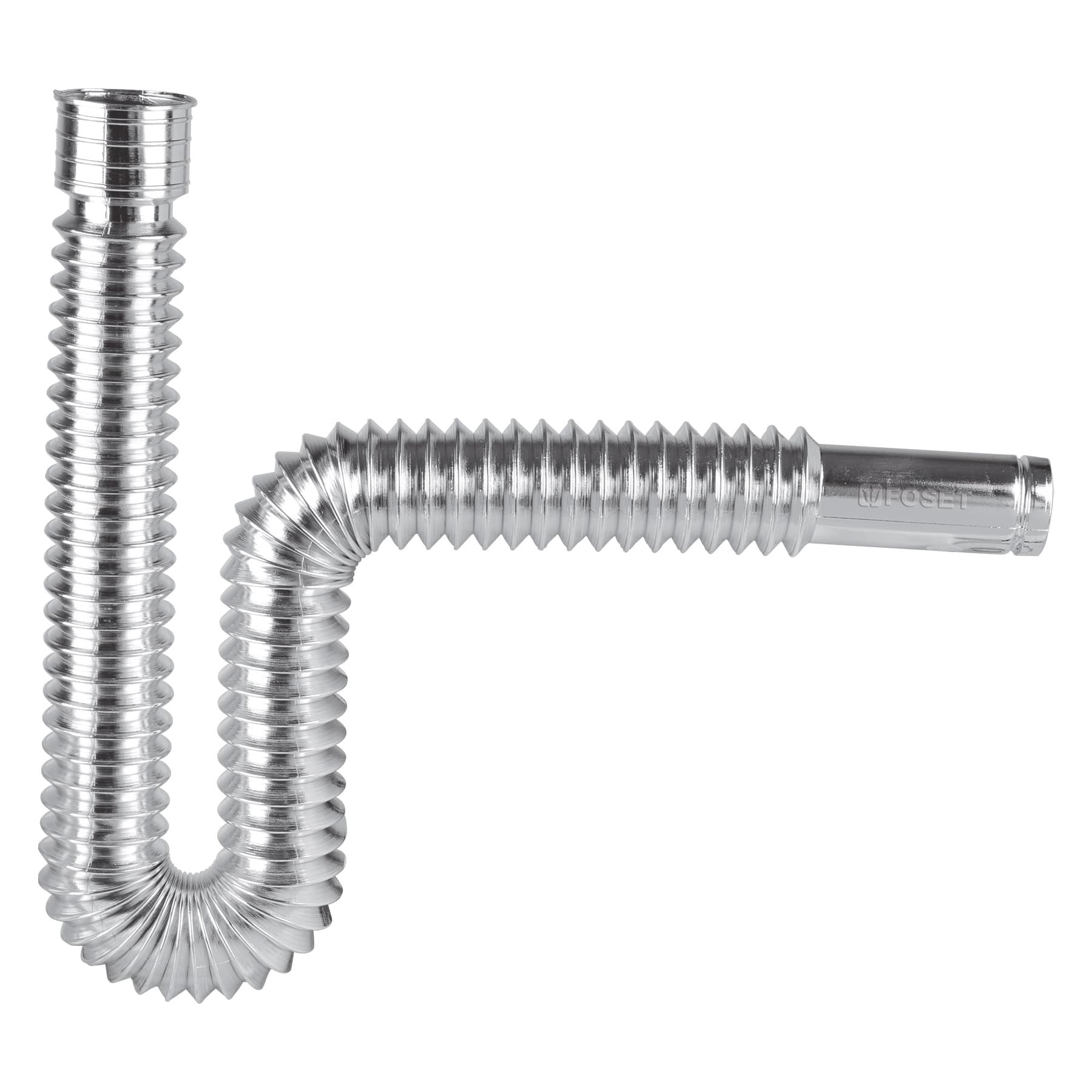 Cespol Flexible Tipo "P" para Lavabo o Fregadero Extra Largo Cromo Foset