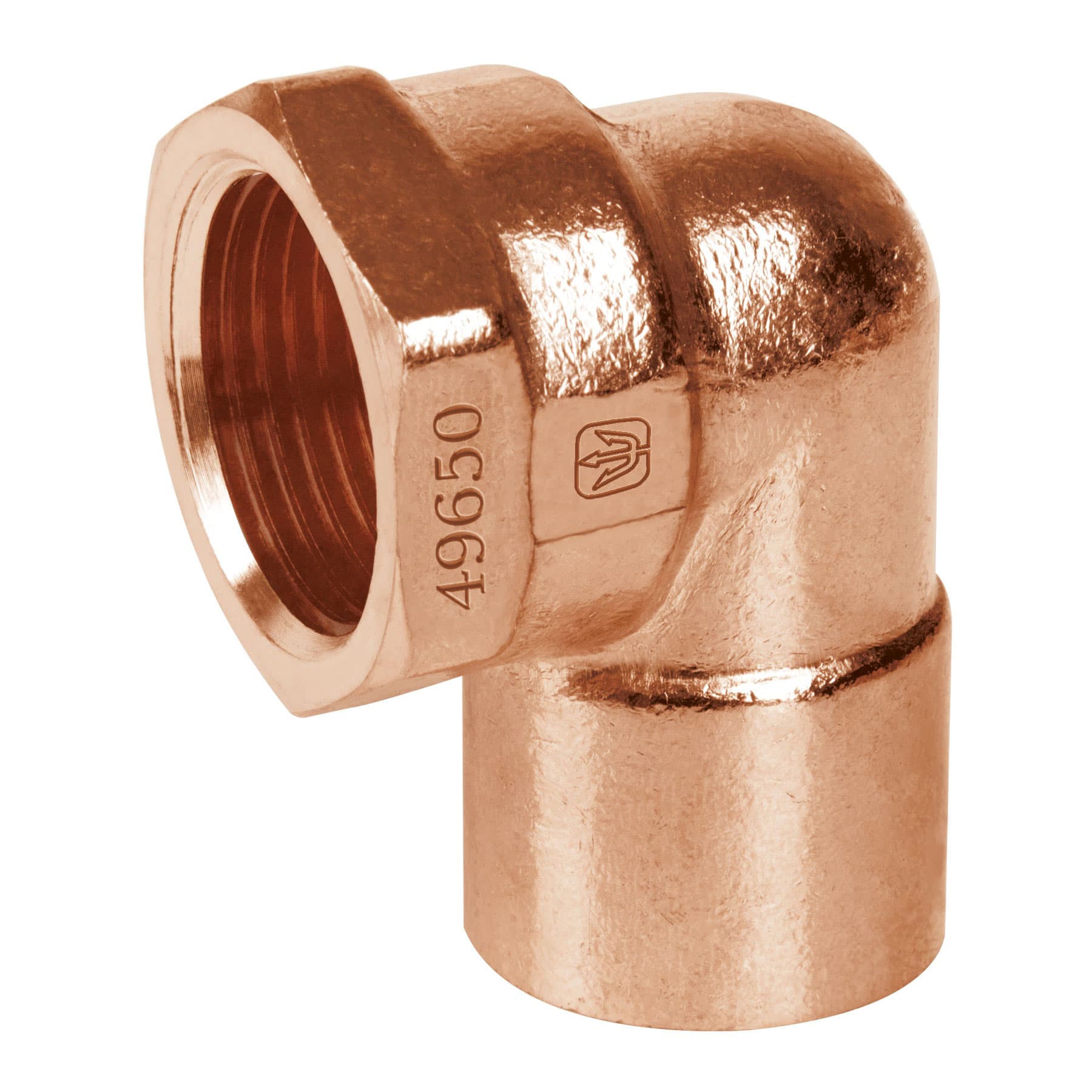 Codo Cobre 90° Rosca Interior 1/2" (13 mm) Foset