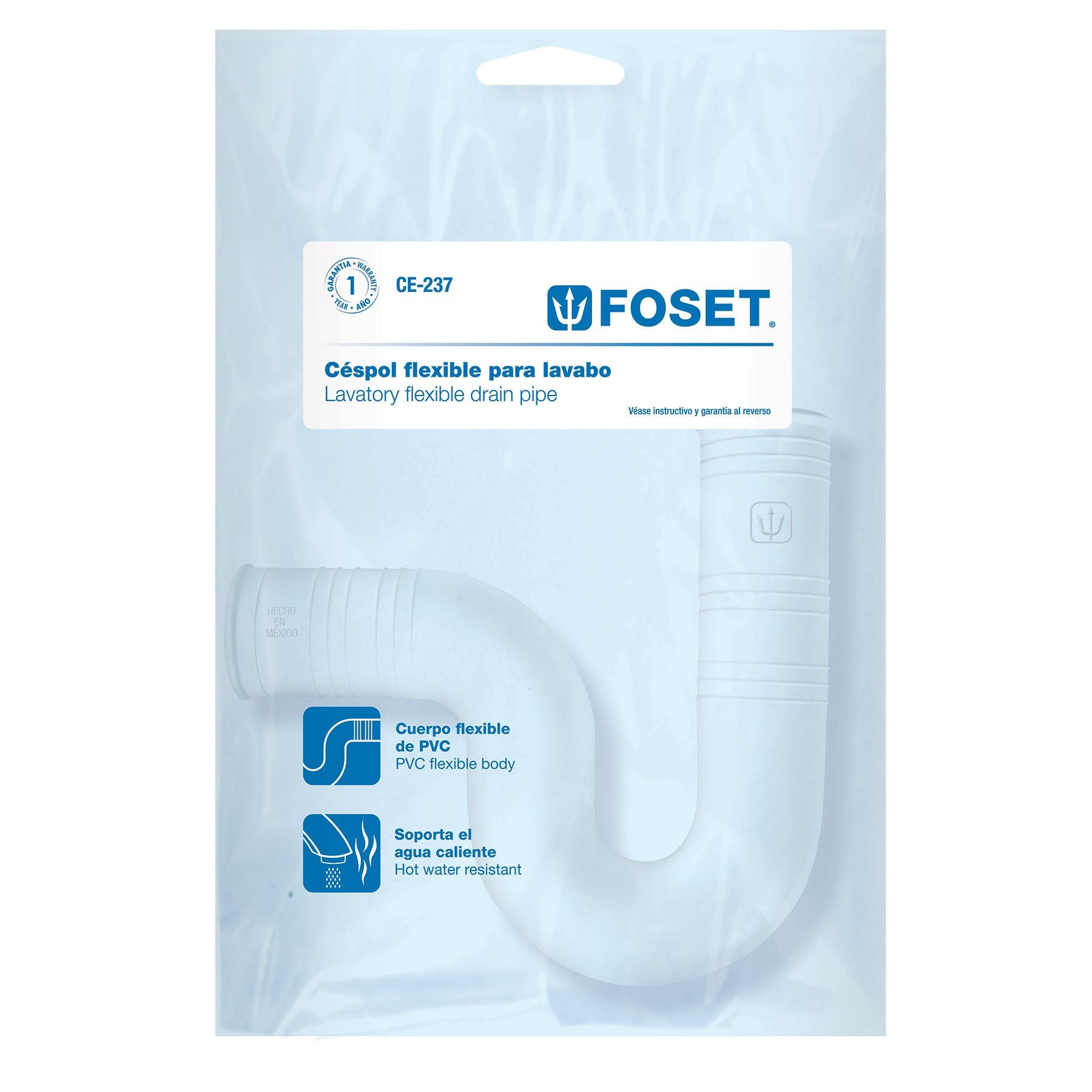 Trampa para Lavabo Flexible de PVC Foset