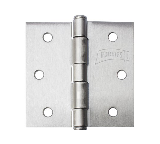 Bisagra Cromada Perno Remachado Cuadrada Phillips 830 CTP C 3" X 3"