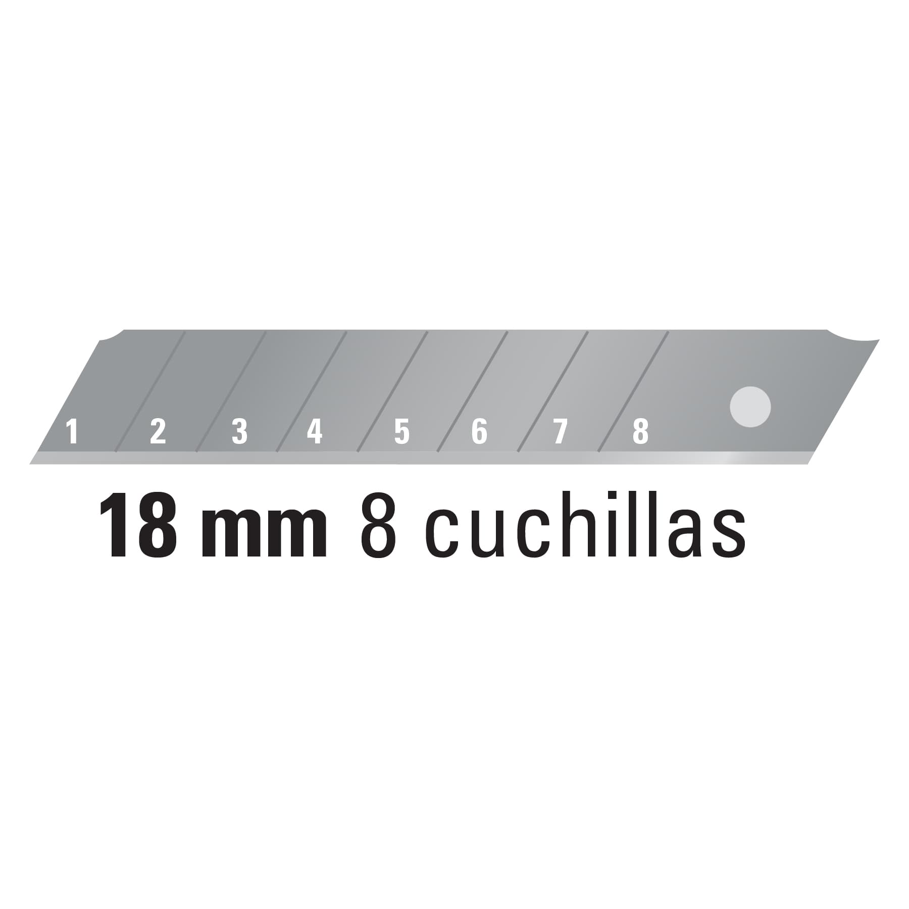 Cutter 18 mm Cuerpo de Plastico Alma Metalica con Grip Truper