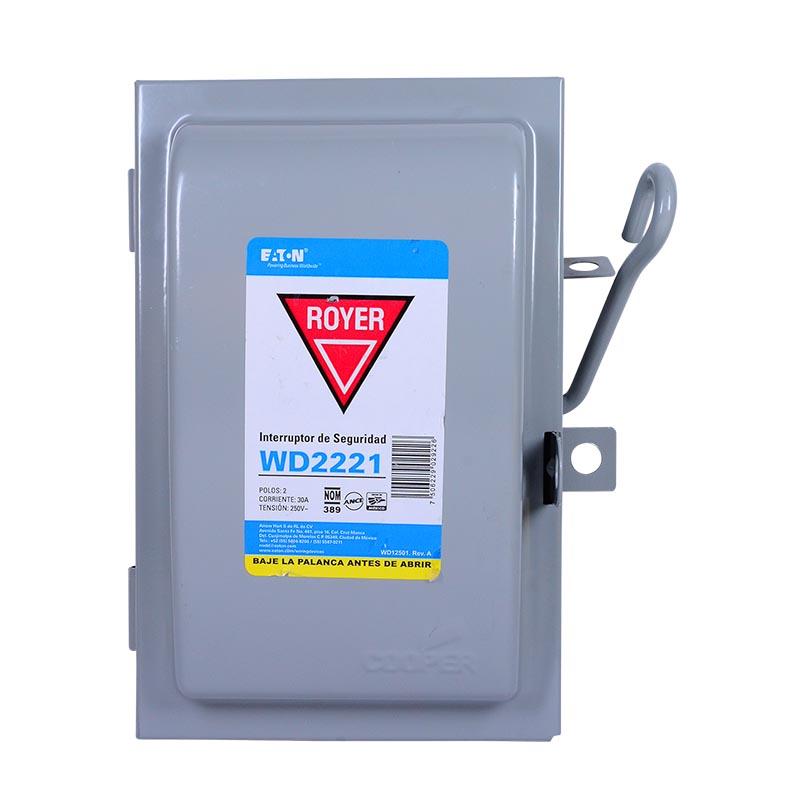 Interruptor de Seguridad 2 Polos 30 Amperes 250 V Royer