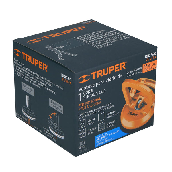 Ventosas de Aluminio para Vidrio Truper 1 Copa de Succion
