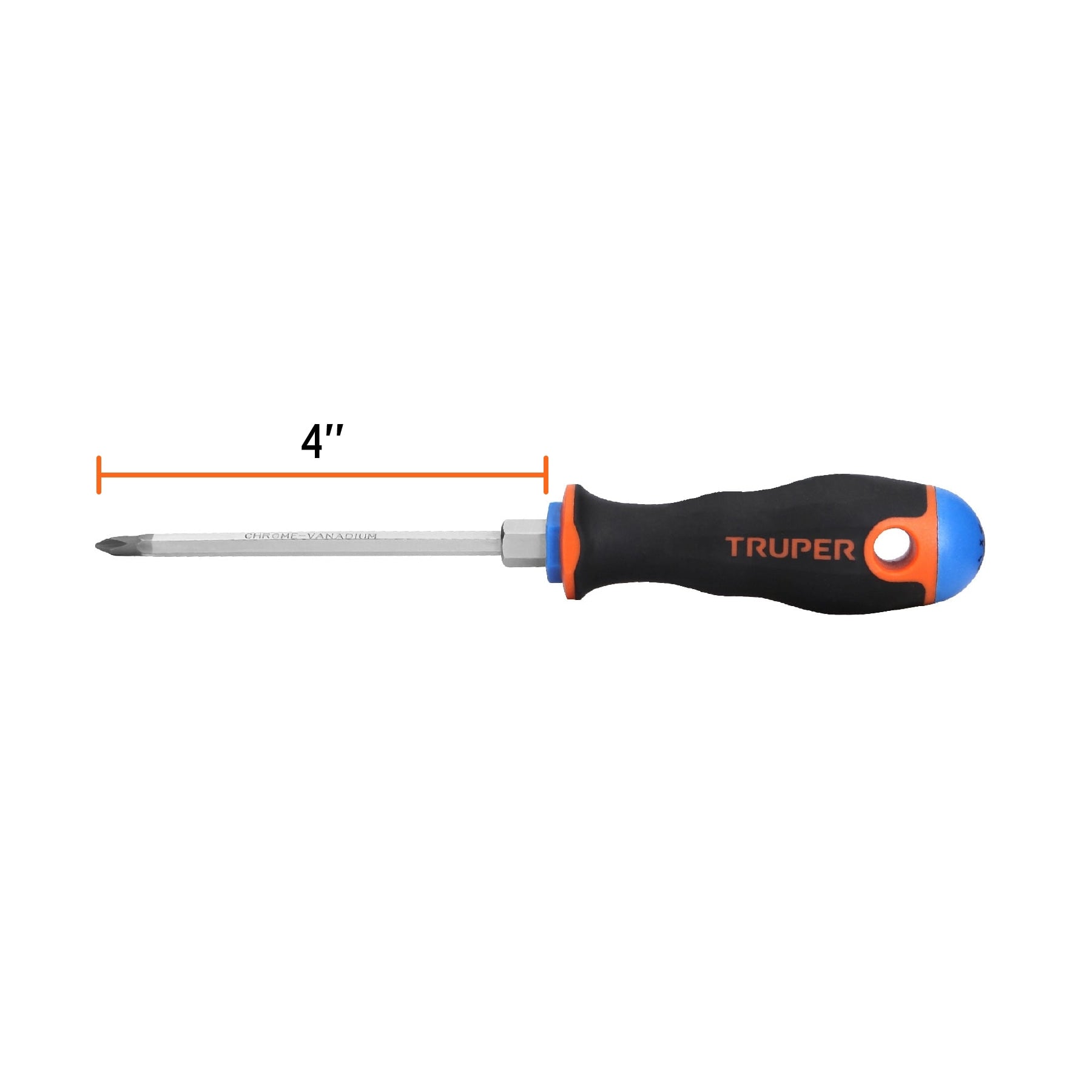 Desarmador Mango Comfort Grip Truper de Cruz 3/16" (#1) X 4"
