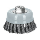 Carda Copa Alambre Trenzado Fino Multi-Rosca Truper 4"