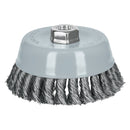 Carda Copa Alambre Trenzado Grueso Multi-Rosca Truper 5"