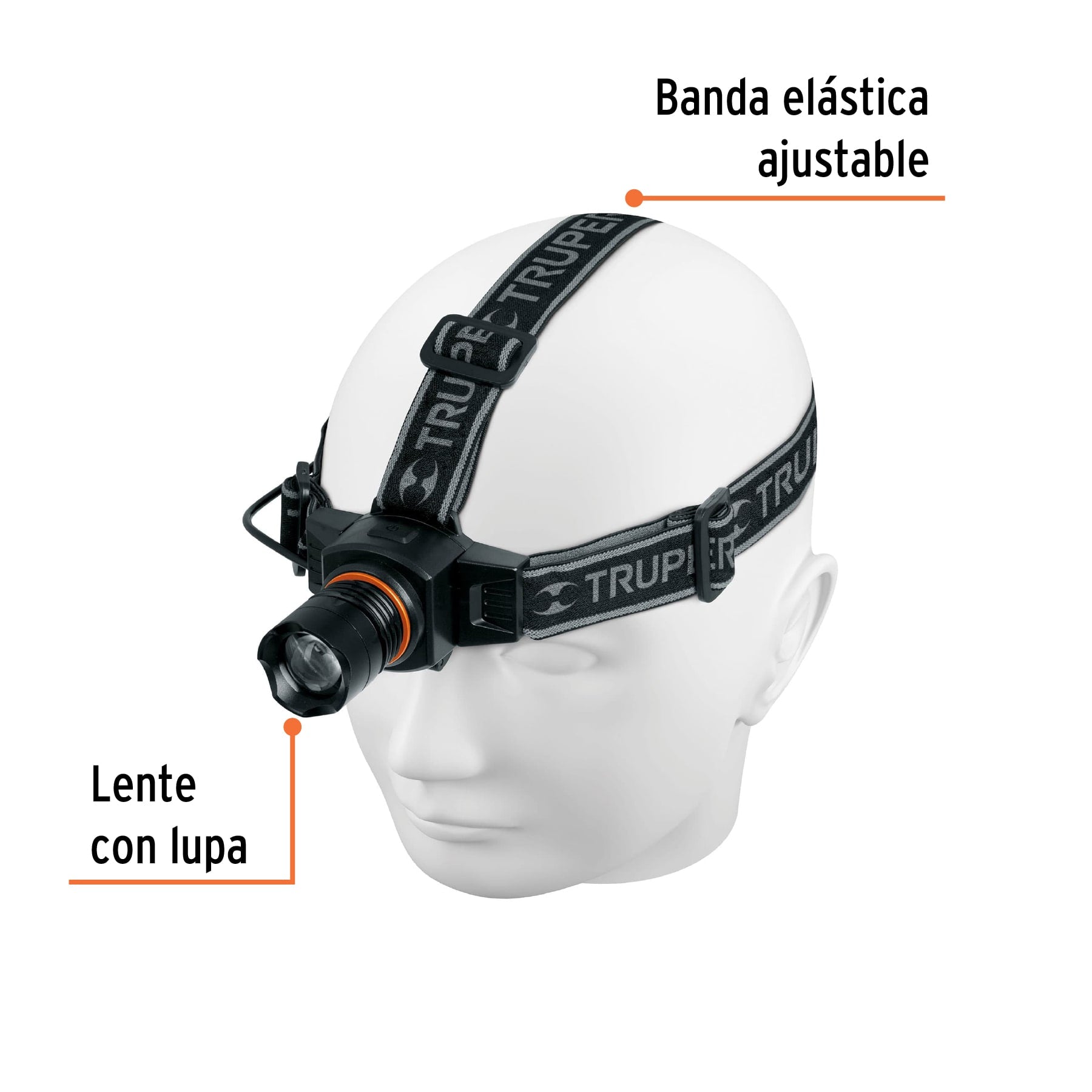 Linterna para Cabeza Recargable 125 Lumenes 1 LED Truper