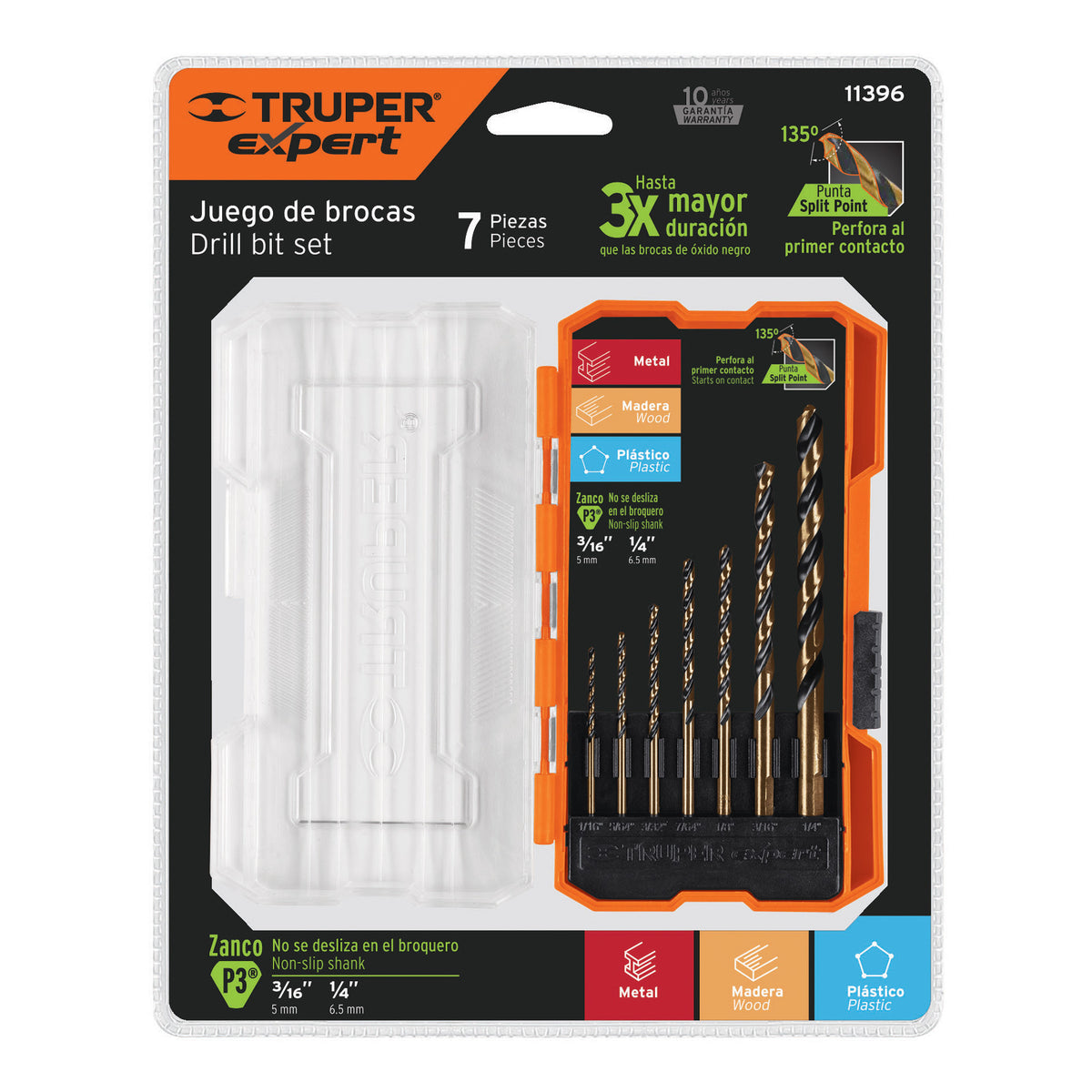 Juego De 9 Brocas Para Metal Concreto Y Madera Truper, Juego Brocas Pared - Czmi