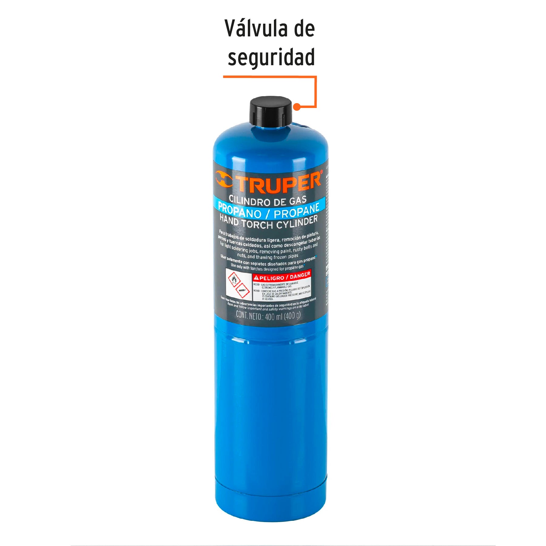 Tanque de Gas Propano Azul 400 Gramos Truper