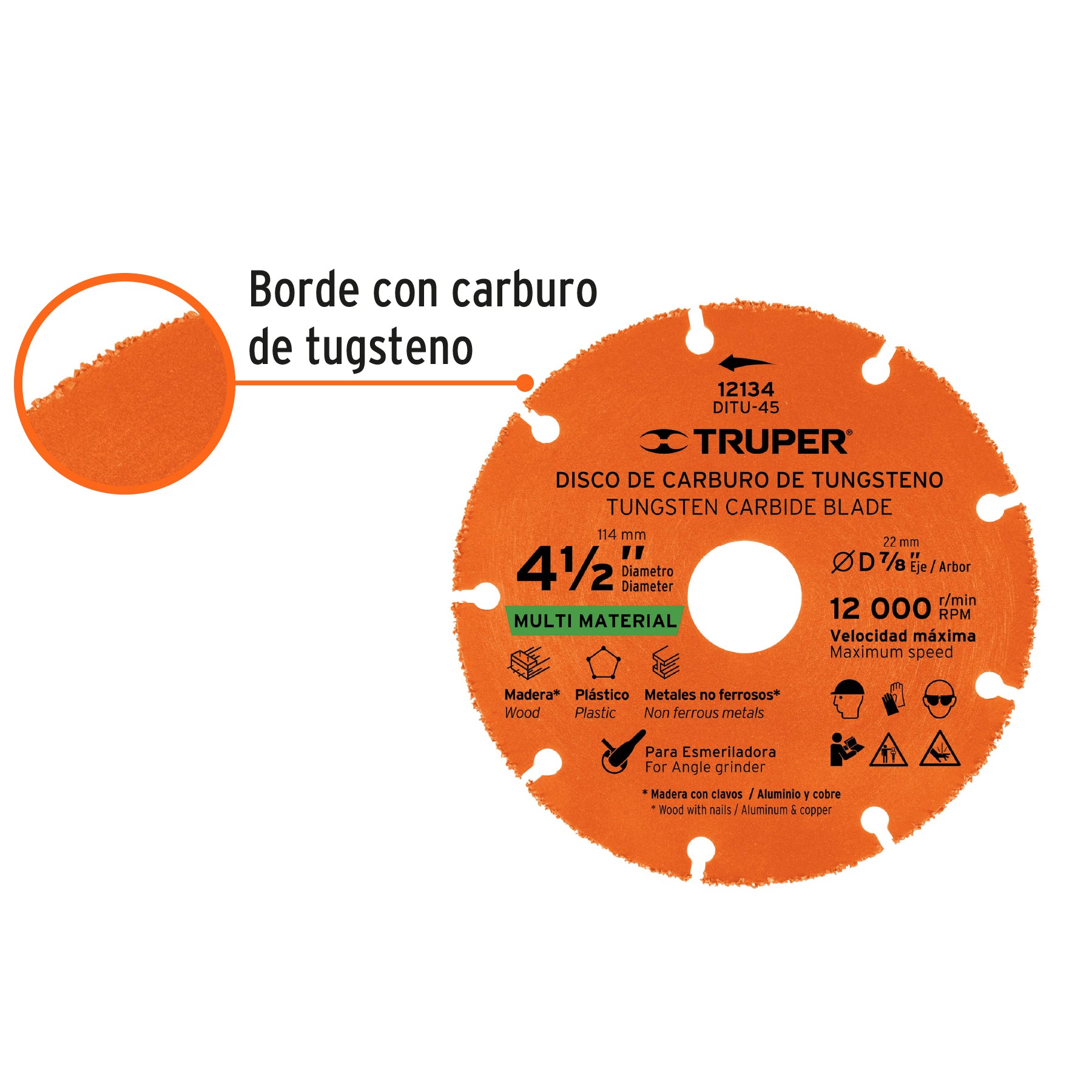 Disco Corte Multimaterial  4"1/2 Truper