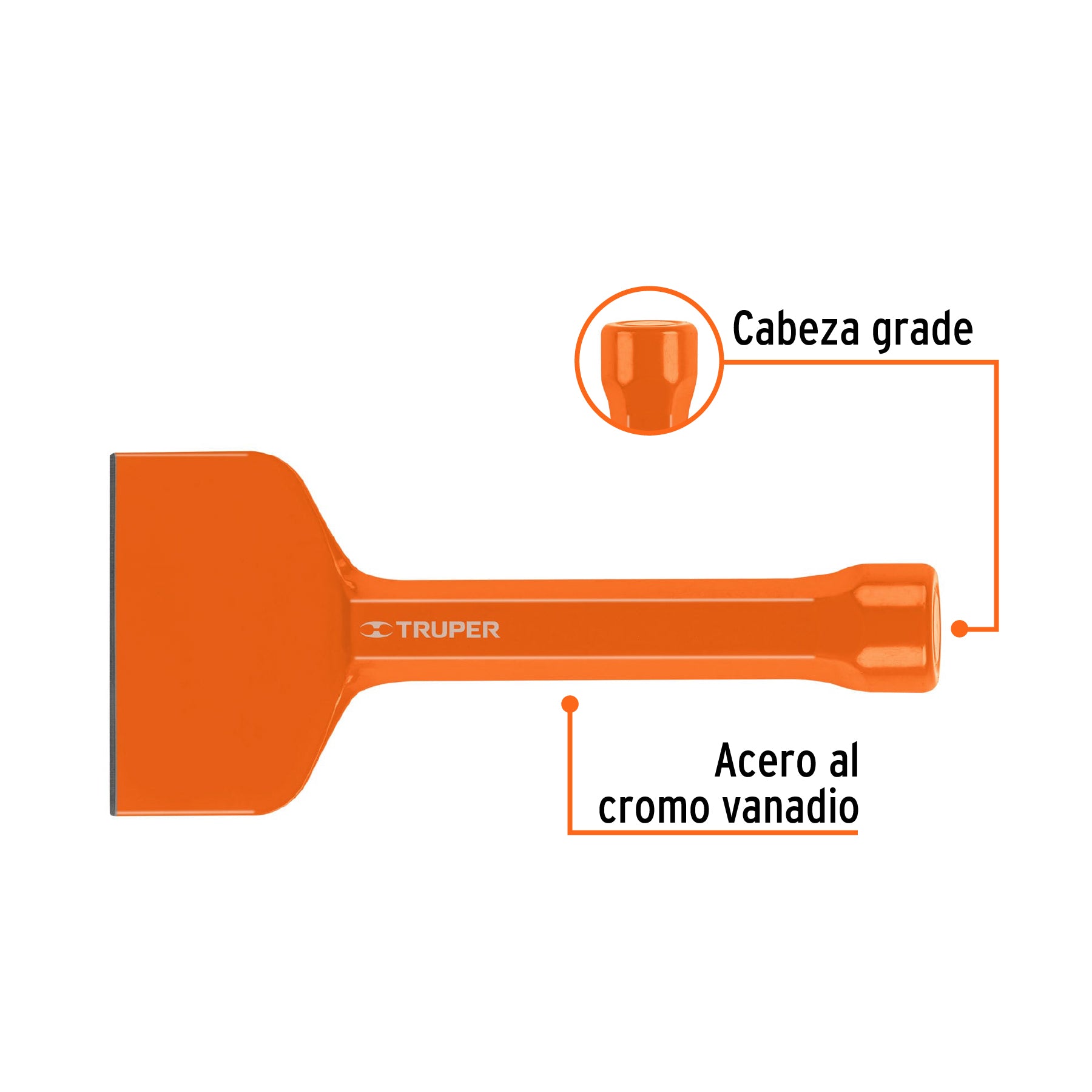 Cincel Ladrillero Largo 8" Ancho 3"1/2 Truper
