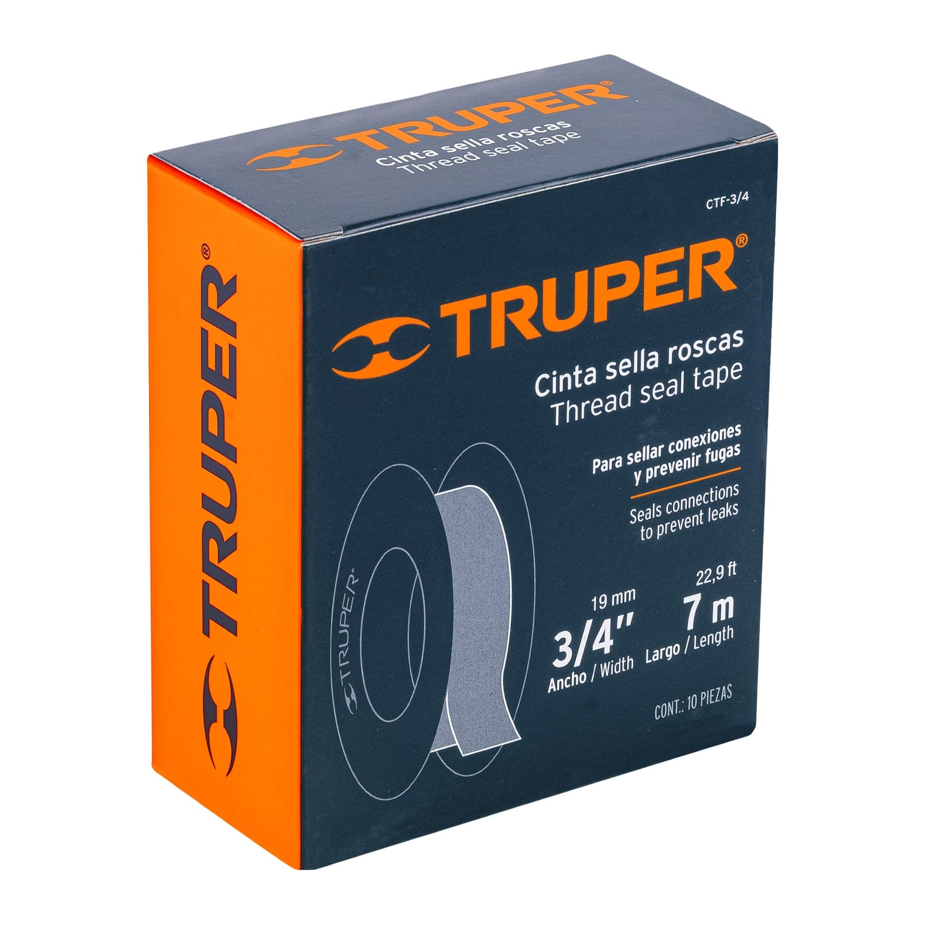 Cinta Teflon 19 mm - 3/4" Truper