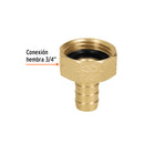 Conector para Manguera Hembra de Laton 1/2" Truper