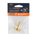 Conector para Manguera Macho de Laton 1/2" Truper