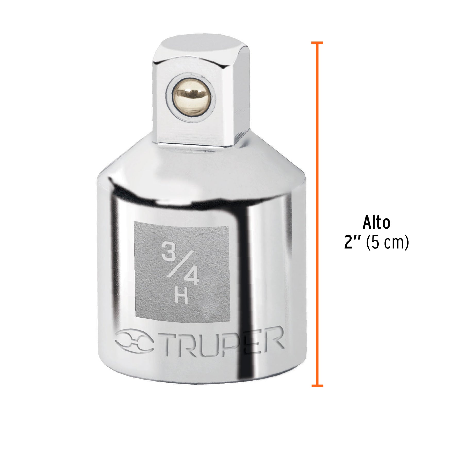 Adaptador para Matraca Cuadro 3/4" a Cuadro 1/2" Truper