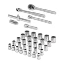 Juego de Dados y Accesorios Cuadro 3/8" Combinado 36 Piezas Truper