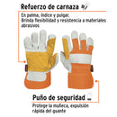 Guantes de Carnaza y Loneta con Refuerzo Unitalla Truper