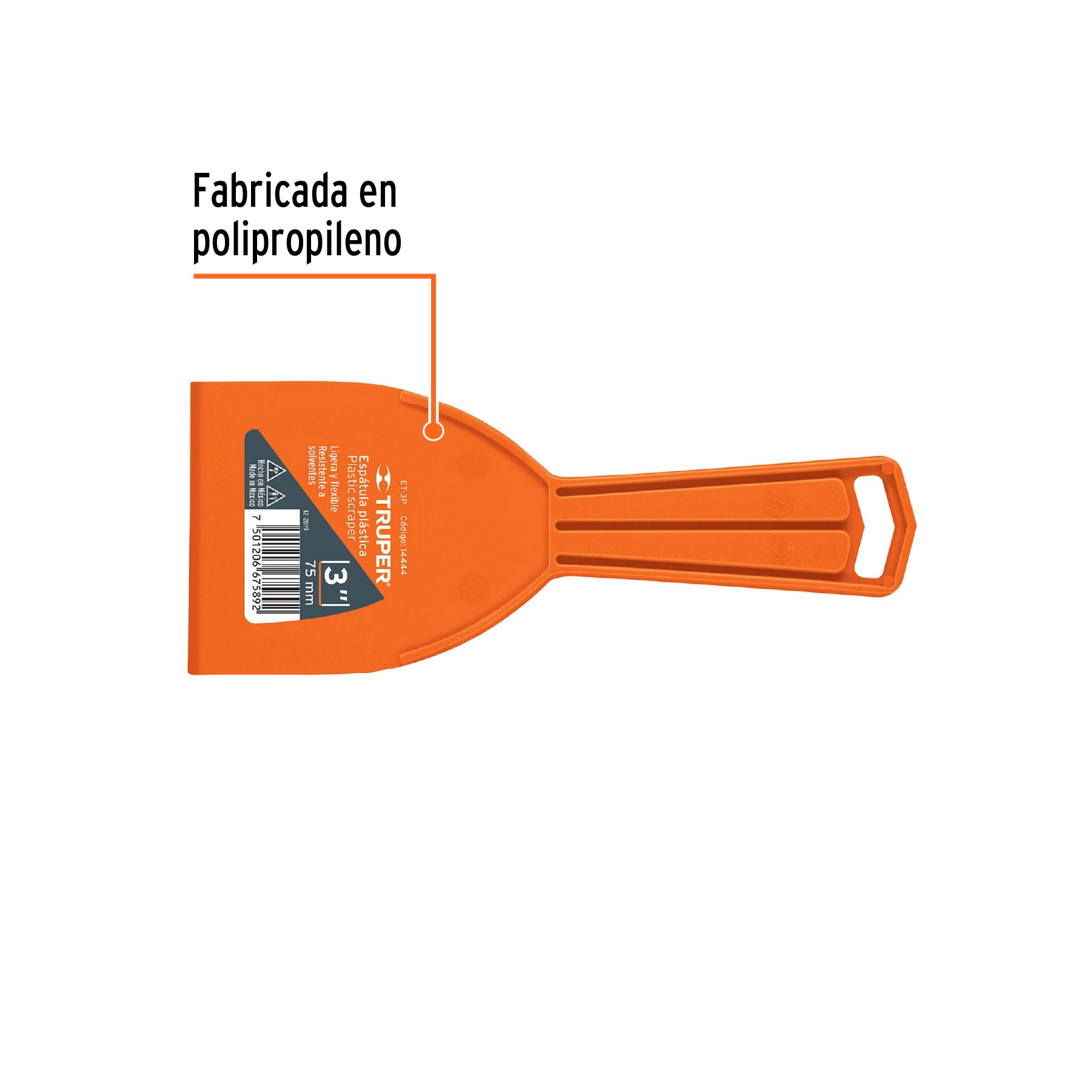 Espatula Plastica 3" Truper