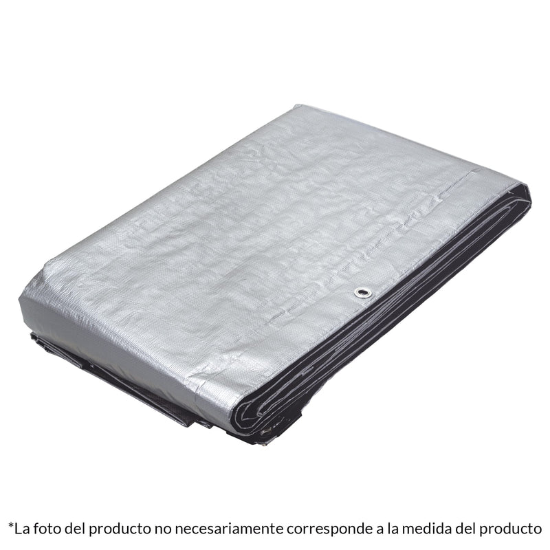 Lona Reforzada Gris Truper 6 mts x 12 mts