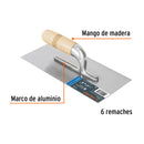 Llana 11" x 5" Mango de Madera 6 Remaches Truper Lisa
