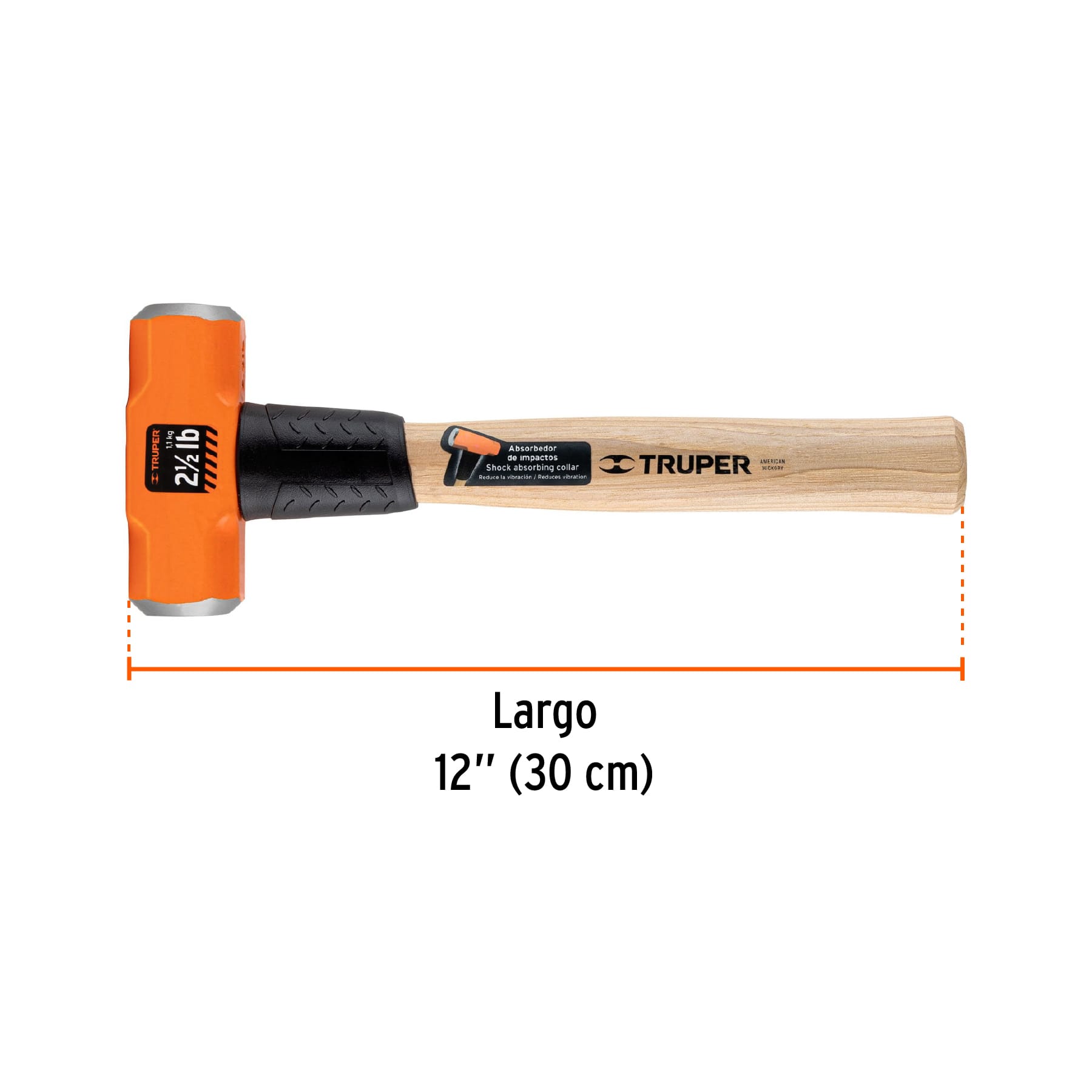 Marro Octagonal Mango Madera 12" Truper 2 Libras