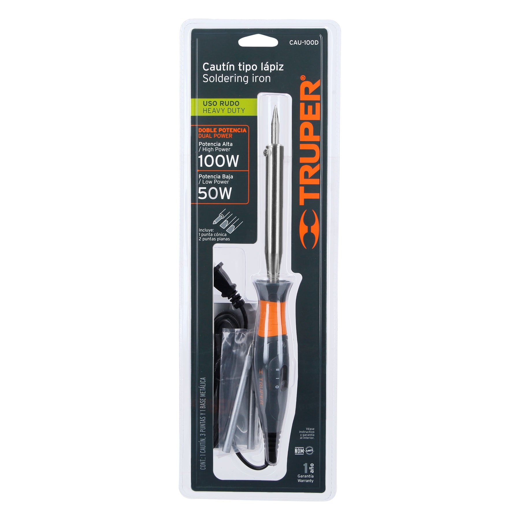 Cautin Tipo Lapiz con 2 Temperaturas para Uso Rudo 100 W Truper