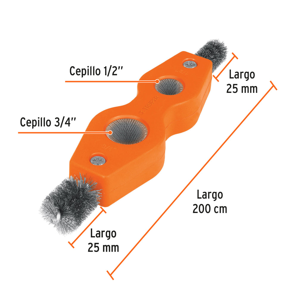 Cepillo Limpiador de Terminales de Baterias 4 en 1 Truper