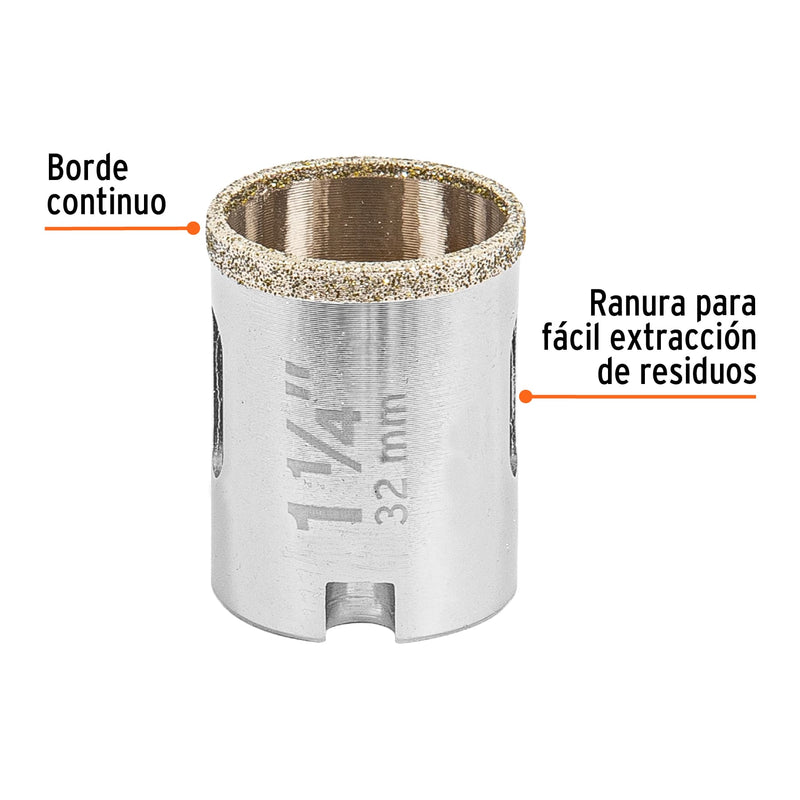 Cortacirculo Diamante Borde Continuo Truper 1"1/4 (32 mm)