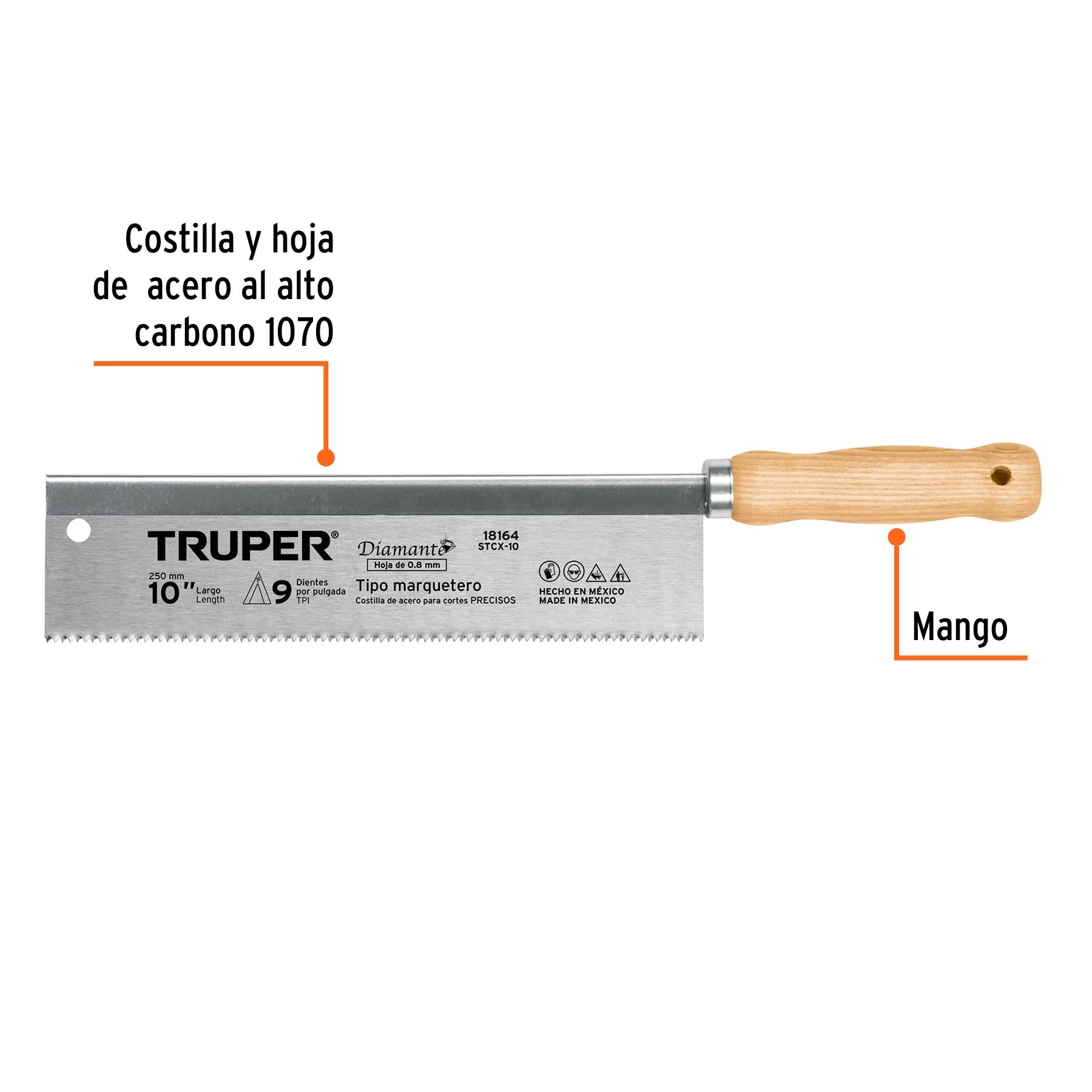 Serrucho Tipo Marquetero Diamante Truper