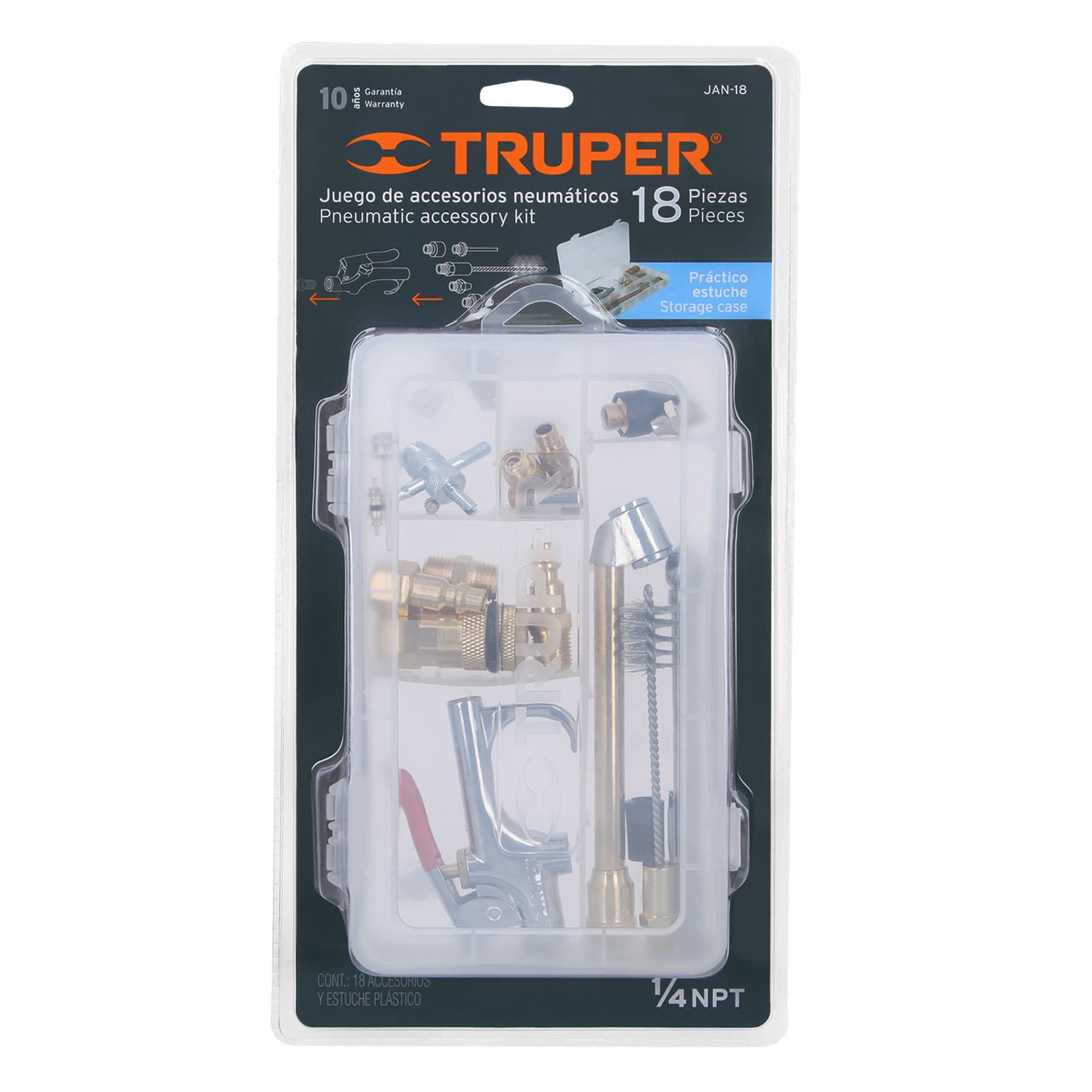 Juego de 18 Piezas para Compresor de Aire Truper