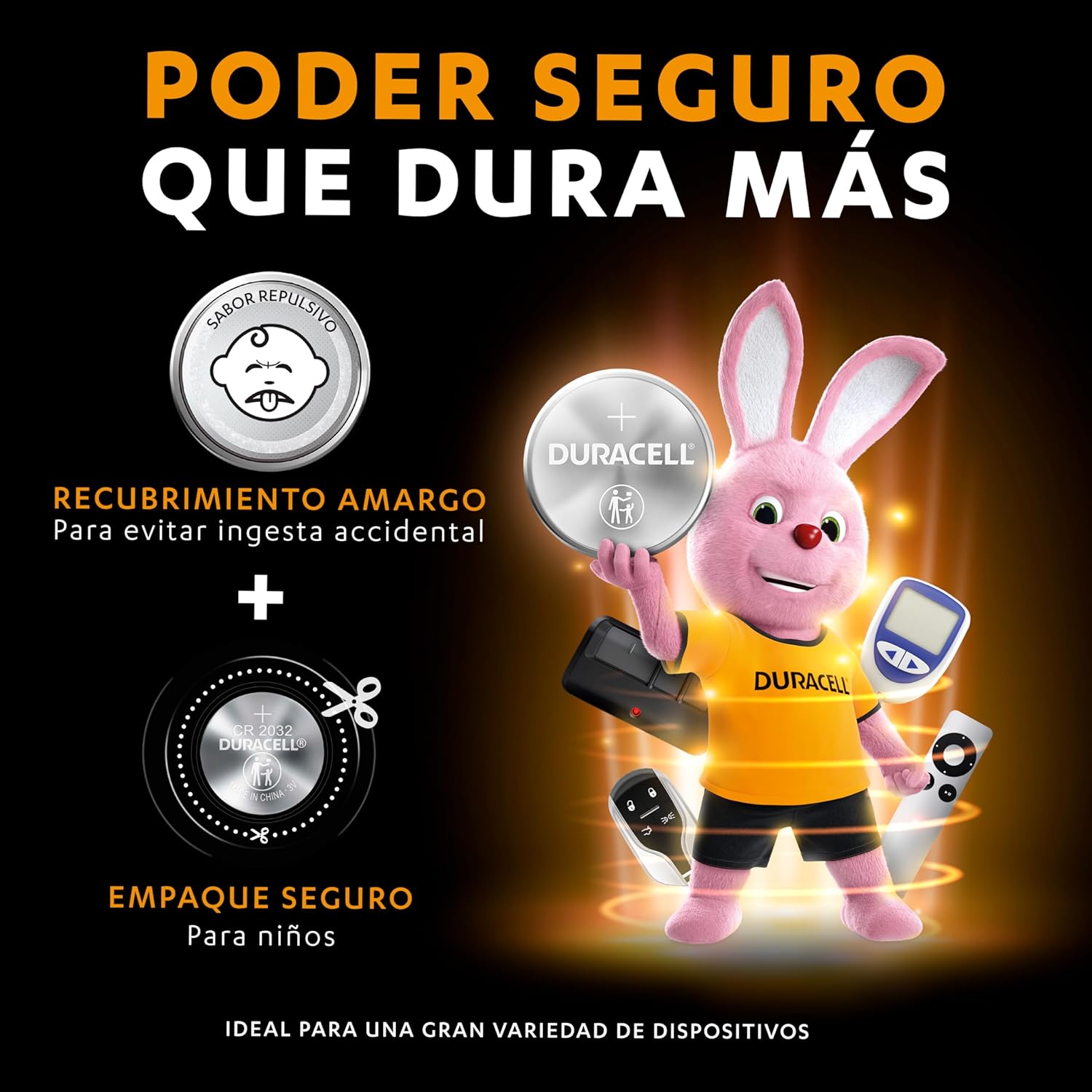 Pila de Litio Tipo Moneda 2032 con 2 Piezas Duracell