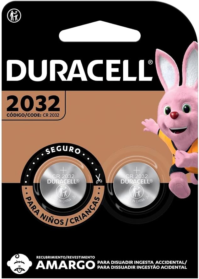 Pila de Litio Tipo Moneda 2032 con 2 Piezas Duracell