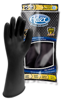 Guantes de Latex Contra Acido Negro 350 No 8 Adex