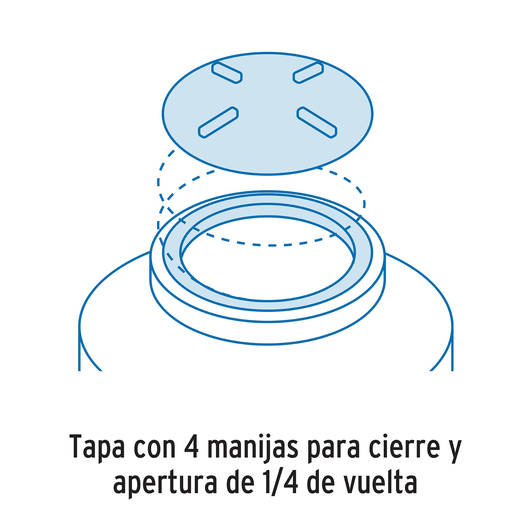 Tapa de 18" con Arillo para Tinaco Foset