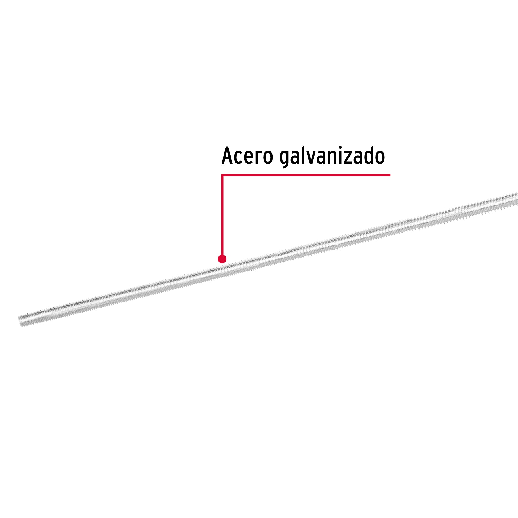 Varilla Roscada de 1 Metro x 3/16" (5 mm) Fiero
