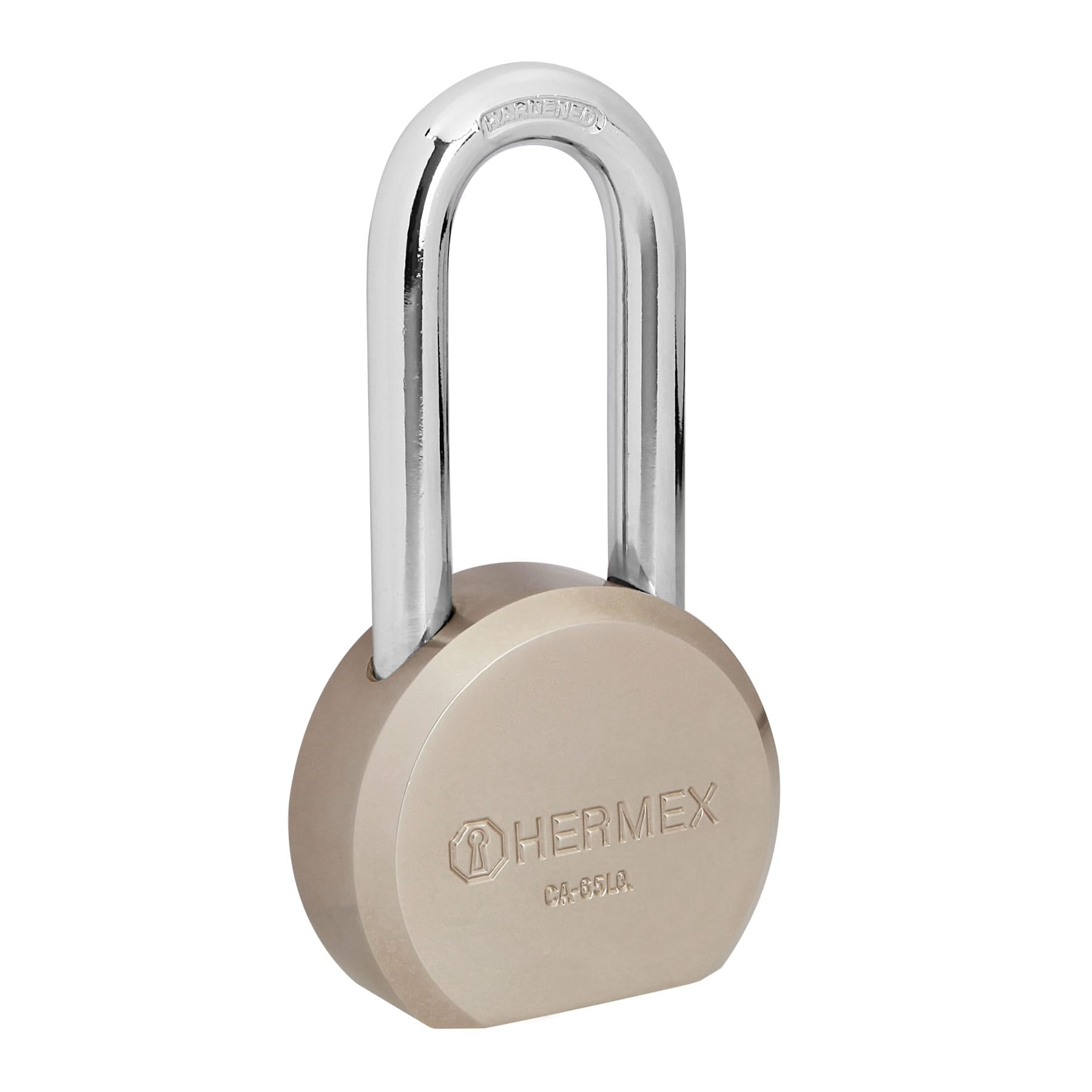 Candado Redondo 65 mm Maxima Seguridad Llave de Puntos Hermex Gancho Largo
