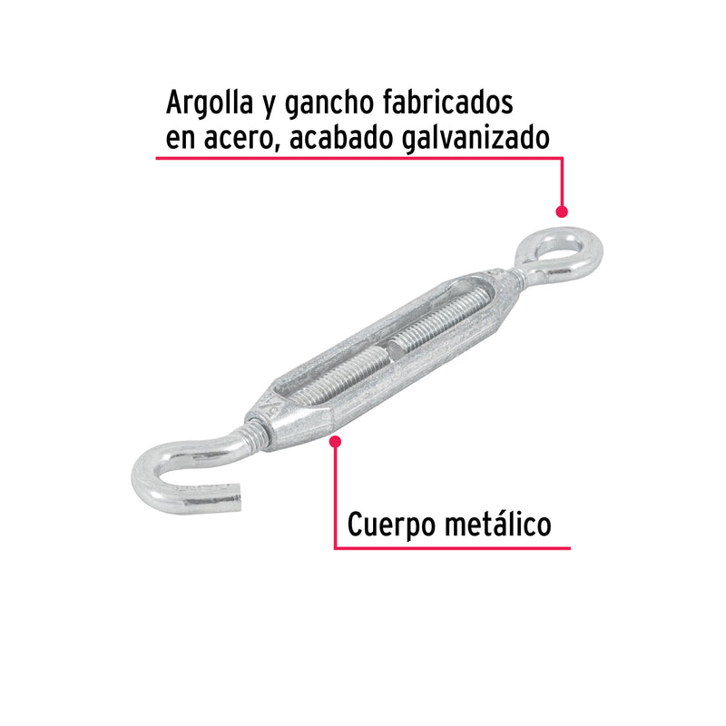 Tensor Zinc Gancho-Argolla Fiero 5/16" (8 mm)