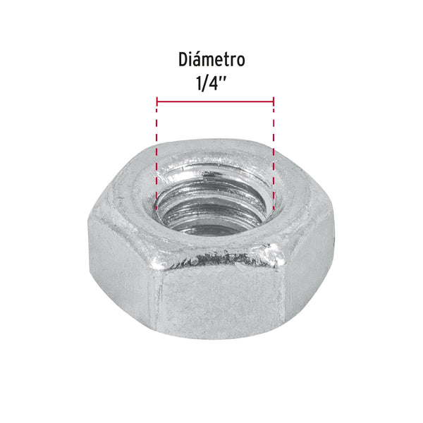 Tuerca Hexagonal 1/4" (6 mm) Fiero