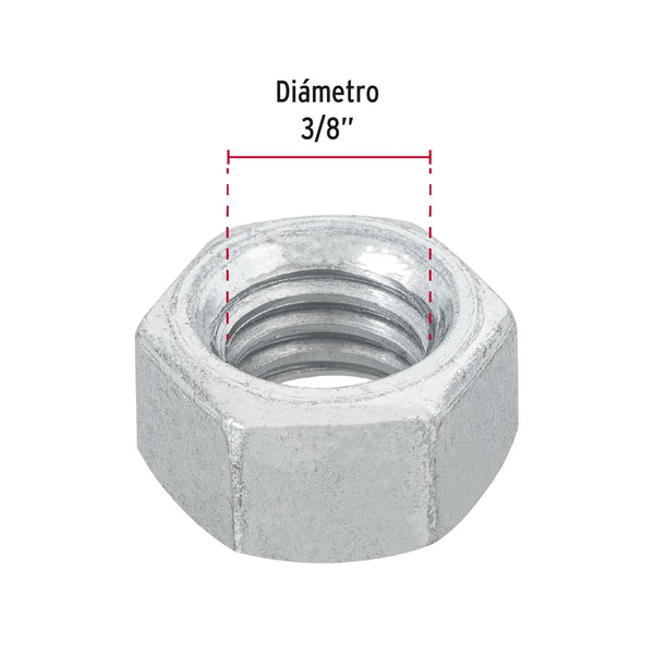 Tuerca Hexagonal 3/8" (10 mm) Fiero